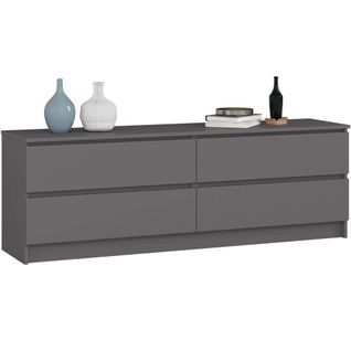 Akord Commode 4 Tiroirs Gris Graphite 160x40x55