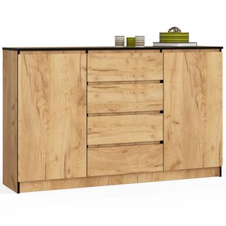 Akord Buffet 2 Portes 4 Tiroirs Chêne Craft 160x40x99