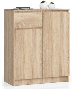 Akord Commode 2 Portes 1 Tiroir Chêne Sonoma 80x40x99