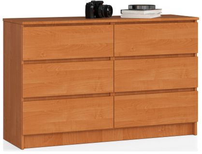 Commode 6 Tiroirs Aulne 120x40x77
