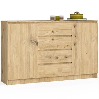 Akord Buffet 2 Portes 4 Tiroirs Chêne Artisan 160x40x99