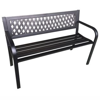 Banc De Jardin Noir Kalia Avec Pieds En Acier