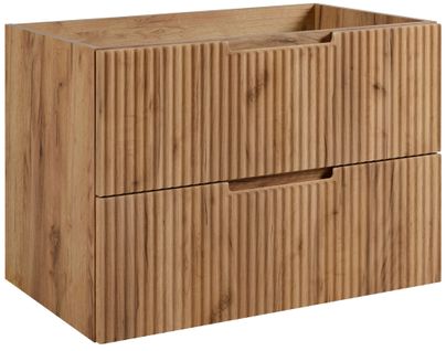 Meuble De Salle De Bain Suspendu Sous Vasque Vena Chêne 80 Cm