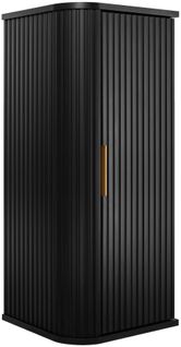 Meuble Demi Colonne Suspendu De Salle De Bain Glamour Noir 35 X 79 Cm