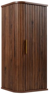 Demi-colonne De Salle De Bains Glamour 35 × 79 Cm – Finition Noyer Foncé, Porte Réversible