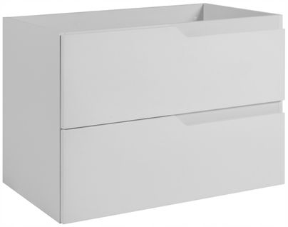Meuble De Salle De Bain Suspendu Sous Vasque Modern Blanc 80 Cm