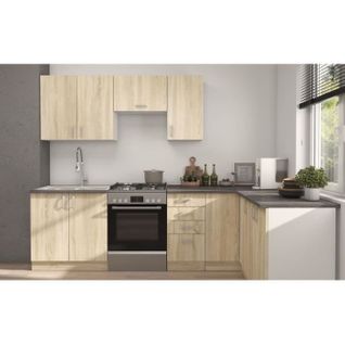Sara Cuisine Complete D'angle Réversible  Décor Chene Sonoma L270