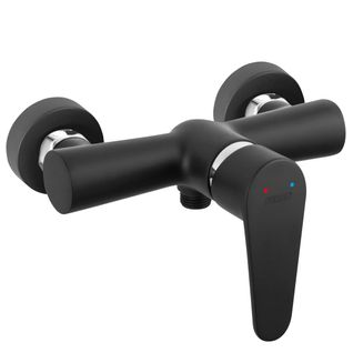 Robinet Mitigeur Mural De Douche Noir Algeo Black