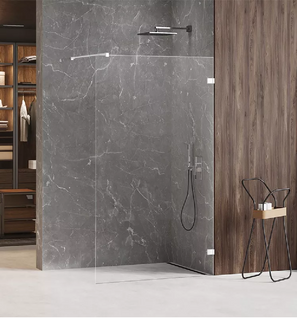 Paroi De Douche à L'italienne Blanche  110 Cm  Santorini White