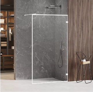 Paroi De Douche à L'italienne Blanche Avec Cadre   140 Cm  Santorini White
