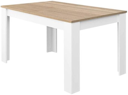 Table A Manger Extensible En Chêne Canadian Et Blanc Artik.