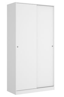 Armoire à Portes Coulissantes Coloris Blanc Brillant - L. 100 X P. 50 X H. 204 Cm