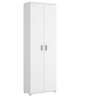 Armoire 2 Portes  pour buanderie, garage coloris Blanc -longueur 61 X Profondeur 35 X Hauteur 190 Cm
