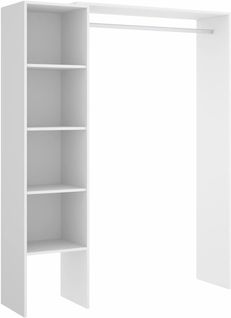 Dressing Armoire Placard Extensible Coloris Blanc -140-110x40x187cm