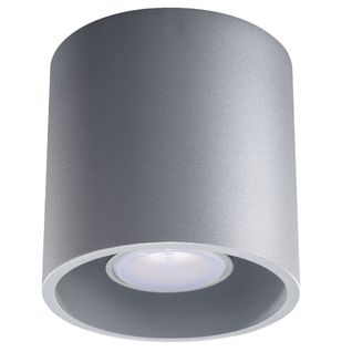 Plafonnier Aluminium Gris Gu10 1 Orbis