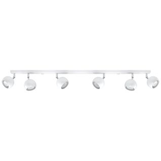 Plafonnier Acier Blanc Gu10 6 Oculare