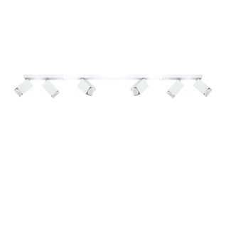 Plafonnier Acier Blanc Gu10 6 Merida