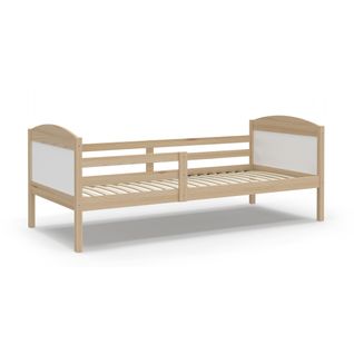 Lit Enfant Mati 90x190 Pin - Blanc Livré Avec Sommiers