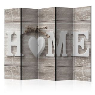 Paravent 5 Volets "home et Heart" 172x225cm