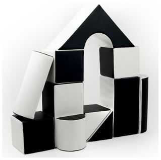 Set De 11 Blocs En Mousse Pour Le Jeu Noir - Blanc