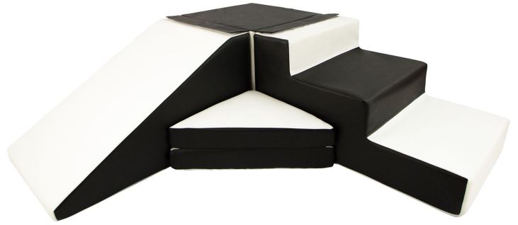 Set De 4 Blocs En Mousse Pour Le Jeu Noir, Blanc