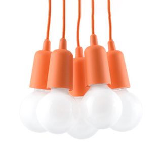 Suspension Pvc Orange E27 5 Diego
