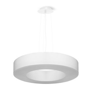 Suspension Tissu Blanc E27 5 Saturno