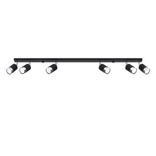 Plafonnier Acier Noir/chromé Gu10 6 Nero