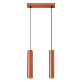 Suspension Acier Ocre Rouge Gu10 2 Lagos