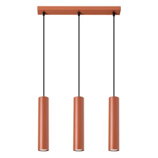 Suspension Acier Ocre Rouge Gu10 3 Lagos Line