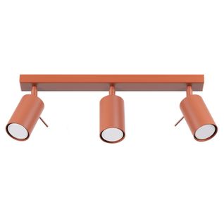 Plafonnier Acier Ocre Rouge Gu10 3 Ring Line