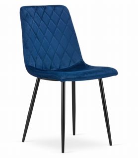 Chaise Turin - Velours Bleu Marine X 1 60x50x50