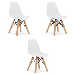 Chaise Zubi - Blanc X 3 41x36x33