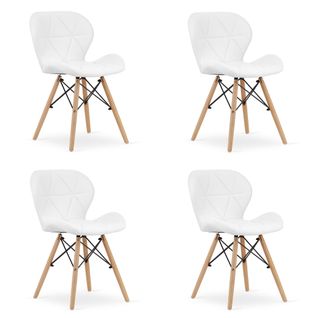 Chaise Lago Similicuir - Blanche X 4 60x50x50