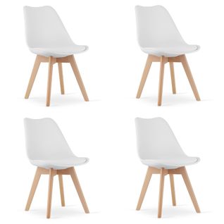 Chaises Mark Blanches X 4 60x50x50