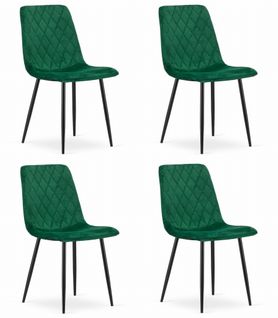 Chaise Turin - Velours Vert Foncé X 4 67x58x59