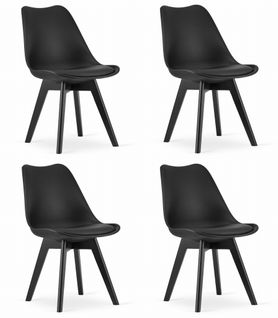 Chaise Mark - Noire / Pieds Noirs X 4 60x50x50