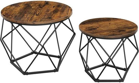 Lot De 2 Tables Basses 58x13x56