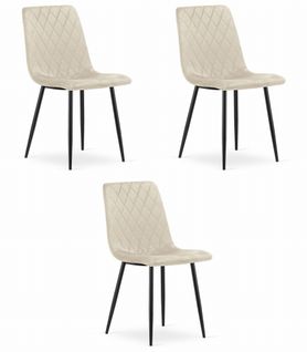 Chaise Turin - Beige Velours X 3 67x58x59