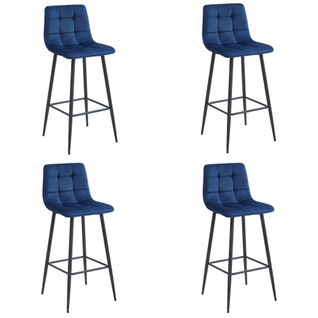 Hoker Arceto - Velours Bleu Marine / Pieds Noirs X 4 73x46x62