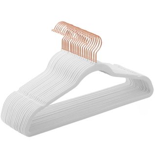 Cintres Velours Blancs, Lot De 20 - 40x31x7