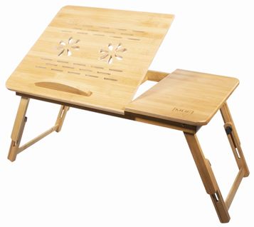 Table Pliante Pour Ordinateur Portable En Bambou L 58x36x6