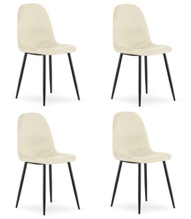 Chaise Como - Velours Beige X 4 61x46x65