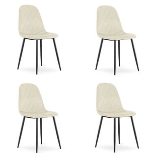 Chaise Asti - Velours Beige X 4 61x45x65