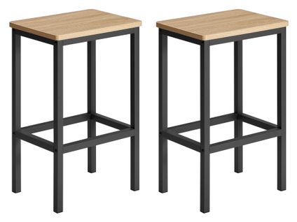 Lot De 2 Tabourets De Bar - Sonoma 68x16x33