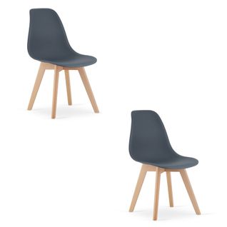 Chaise Kito - Ardoise Foncée X 2 60x40x50