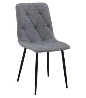 Chaise Libra - Tissu Gris Foncé / Pieds Noirs X 1 61x41x52