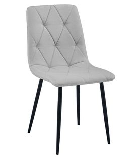 Chaise Libra - Tissu Gris Clair/pieds Noirs X 1 61x41x52