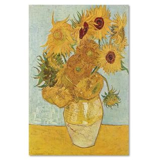 Tableau Reproduction Photo De V. Van Gogh - Tournesols 70 X 100 Cm Jaune