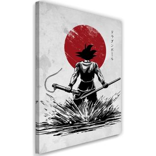 Tableau Dragon Ball Son Goku Entrainement Dans L'eau Ii 40 X 60 Cm Blanc